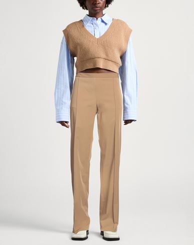 Elisabetta Franchi Woman Pants Camel Size 4 Polyester, Elastane
