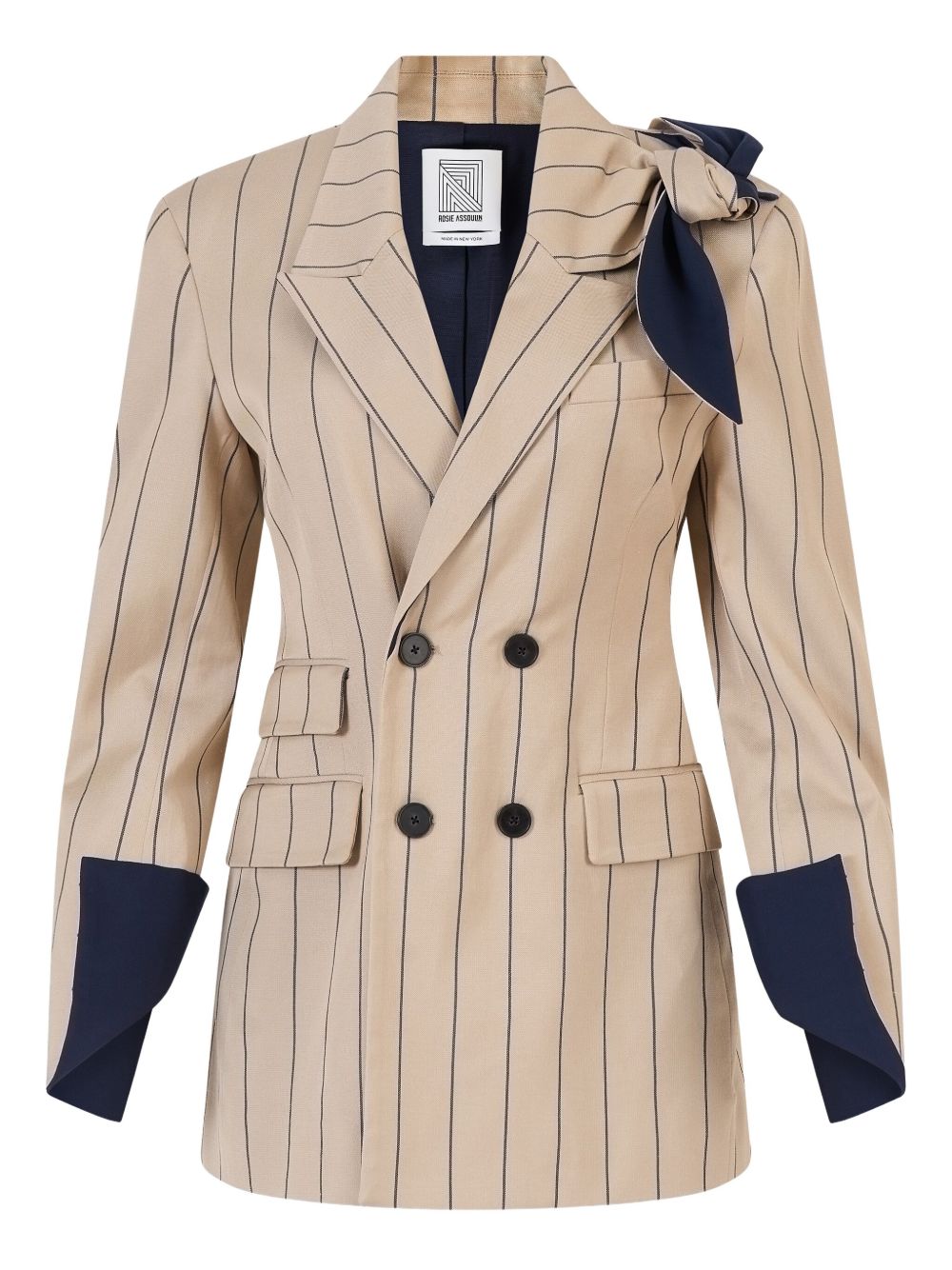 Double-breasted blazer - Neutrals