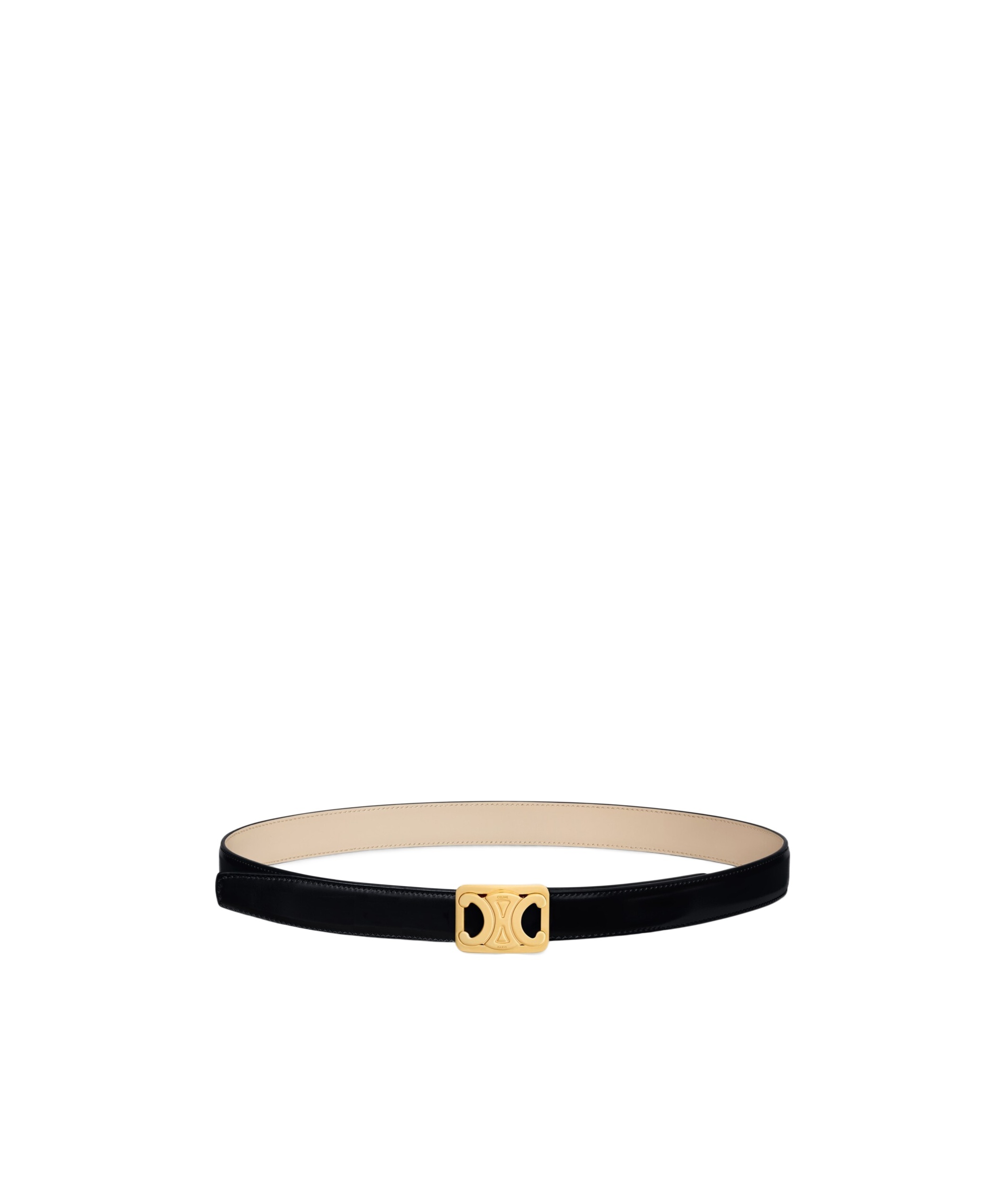 MEDIUM REVERSIBLE FRAMED TRIOMPHE BELT IN TAURILLON