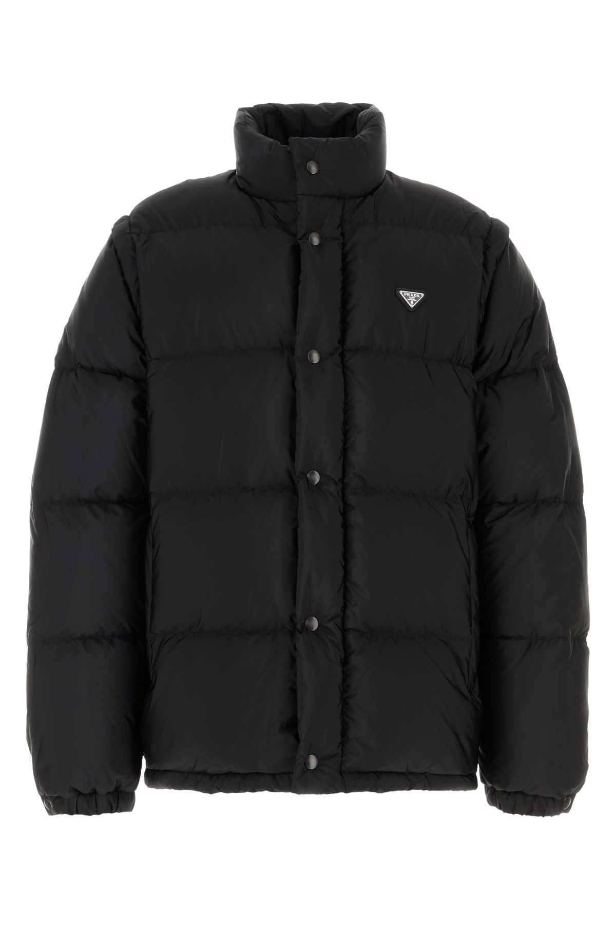 Recycled Nylon Down Jacket — Black