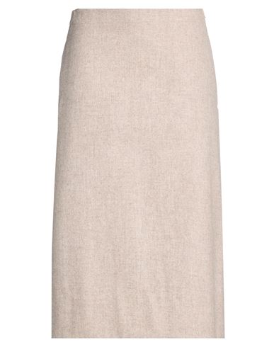 Woman Midi skirt Beige Size 4 Virgin Wool