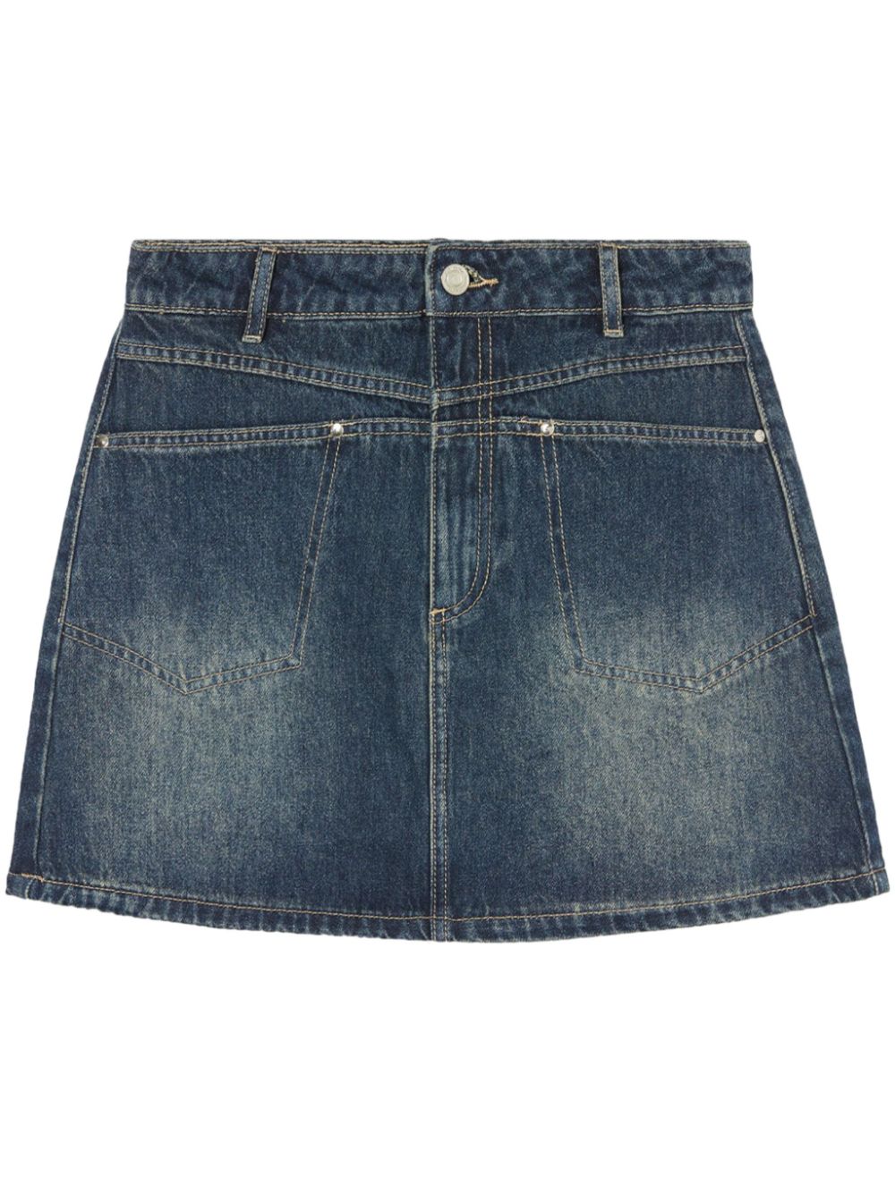 A-line denim miniskirt - Blue