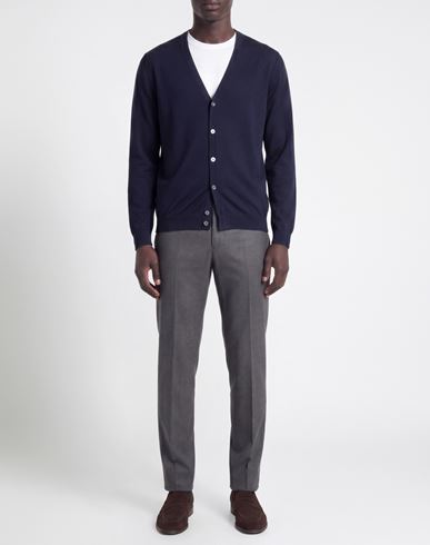 Man Cardigan Navy Size 46 Cotton