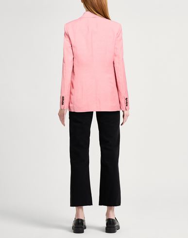 Woman Blazer Pink Size 6 Viscose, Linen