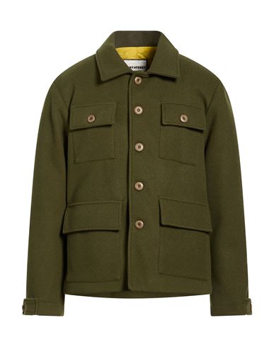 Man Coat Military green Size 38 Polyester