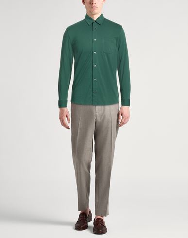 Man Shirt Green Size 36 Pima Cotton