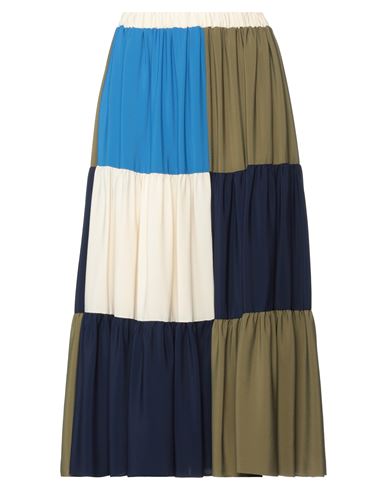 Jucca Woman Midi skirt Midnight blue Size 4 Acetate, Silk