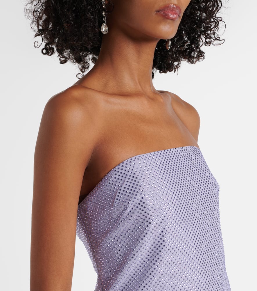 Embellished strapless minidress