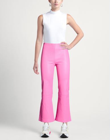 Woman Pants Pink Size 8 Leather