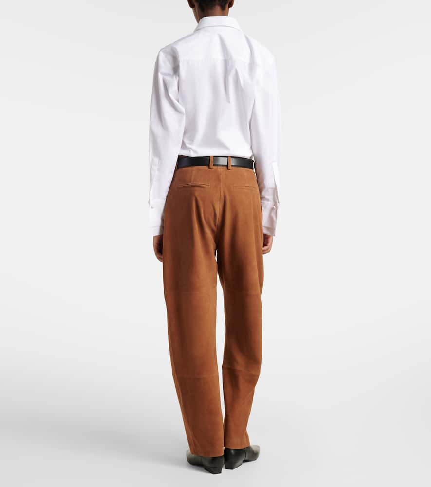 Róhe Suede barrel-leg pants