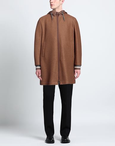 Herno Resort Man Coat Camel Size 38 Virgin Wool, Polyamide, Acrylic, Wool, Elastane