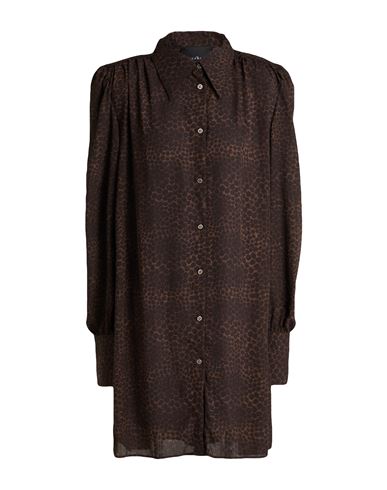 Woman Mini dress Chocolate brown Size L Polyester