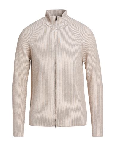 Man Cardigan Beige Size XL Wool, Polyamide