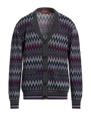 Man Cardigan Purple Size 36 Wool
