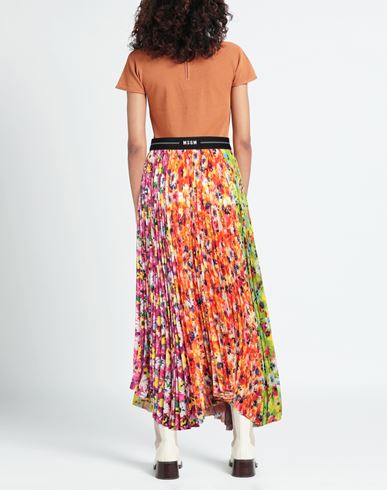Woman Maxi skirt Green Size 2 Polyester