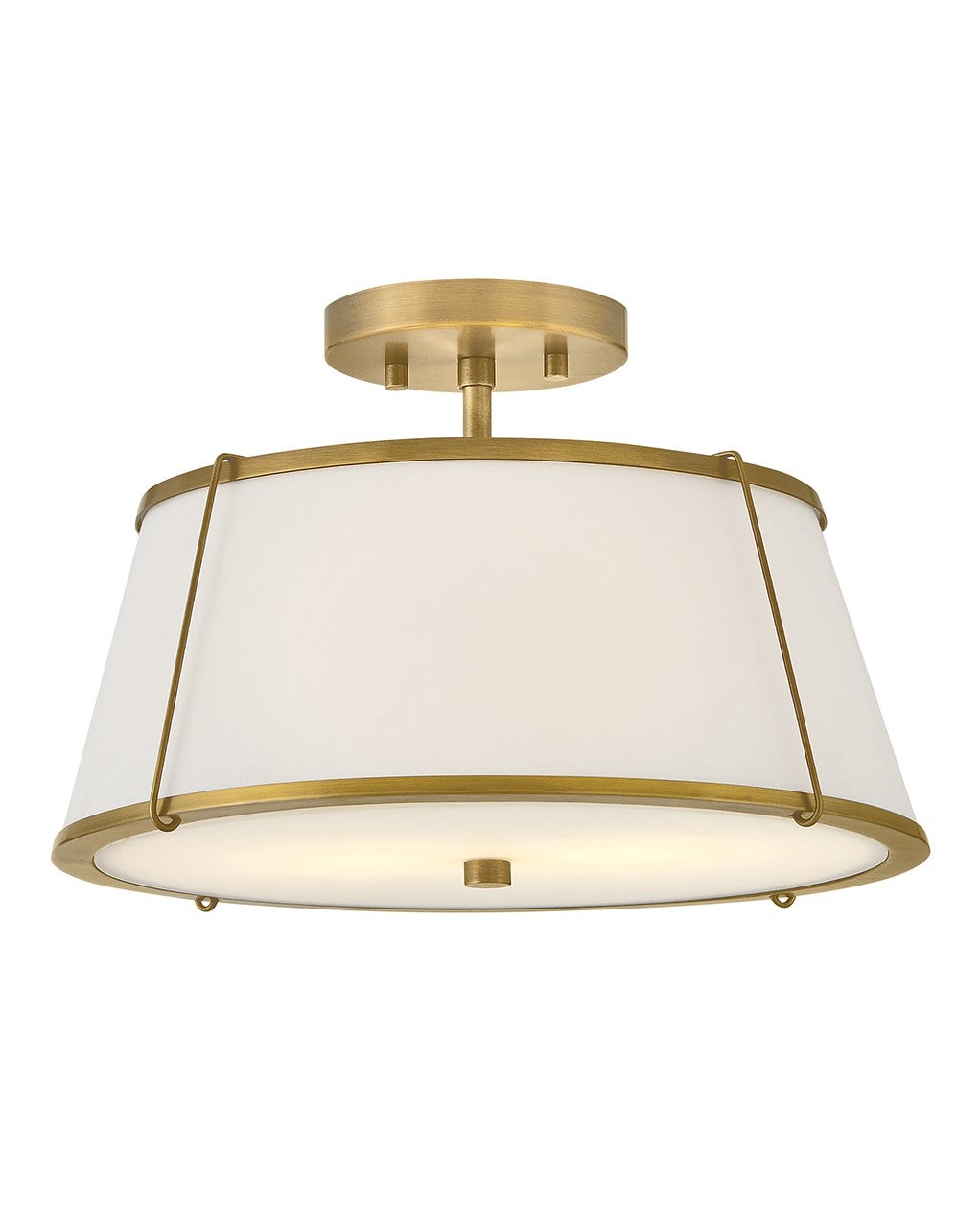 Lacquered Dark Brass LED Semi-Flush Mount from the Clarke Collection