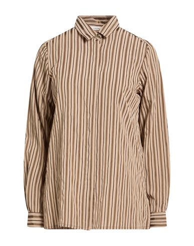 Malìparmi Woman Shirt Light brown Size 10 Viscose, Polyamide