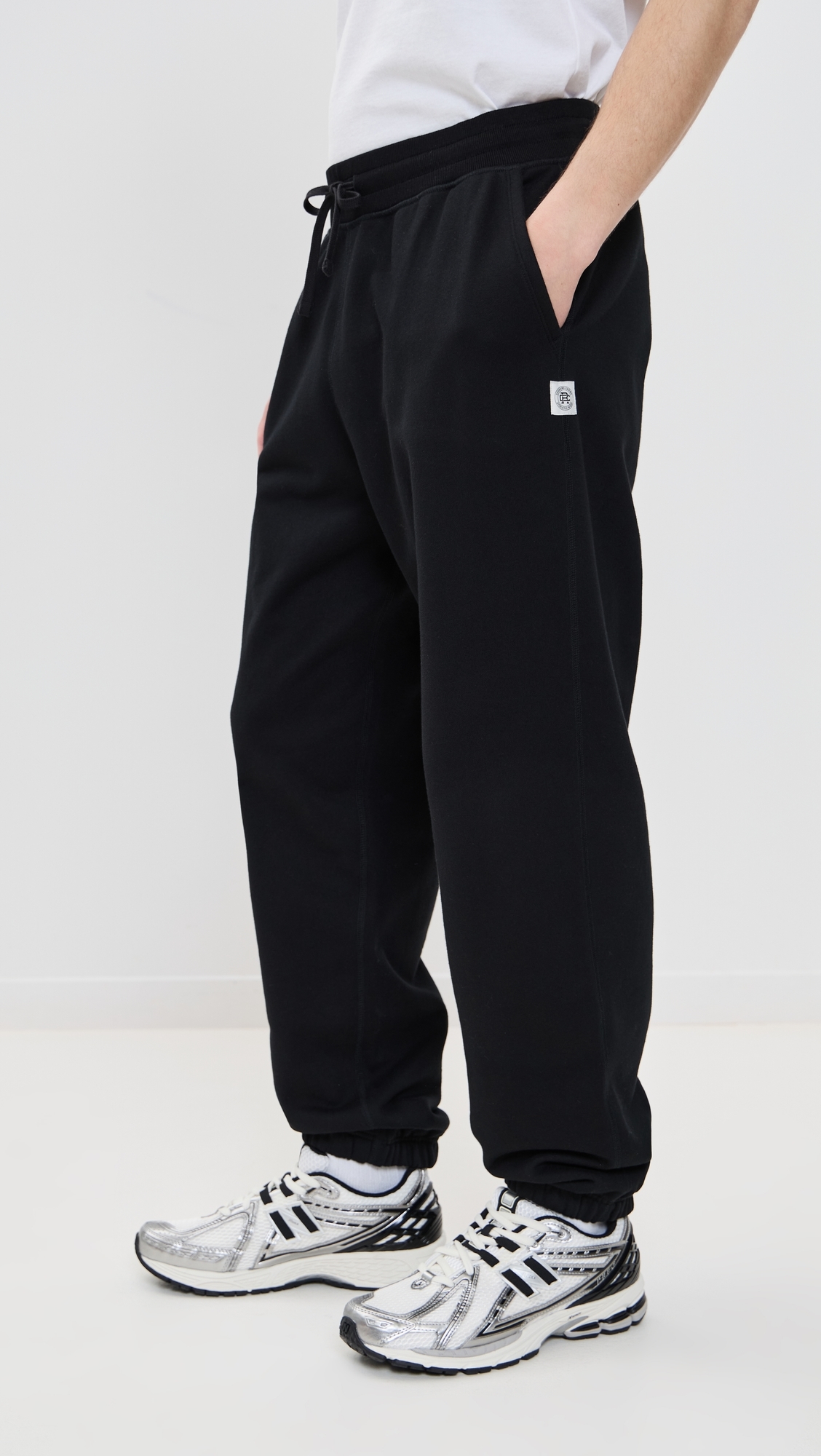 Reigning Champ Mid-Weight Terry Cuffed Relaxed Sweatpants Black