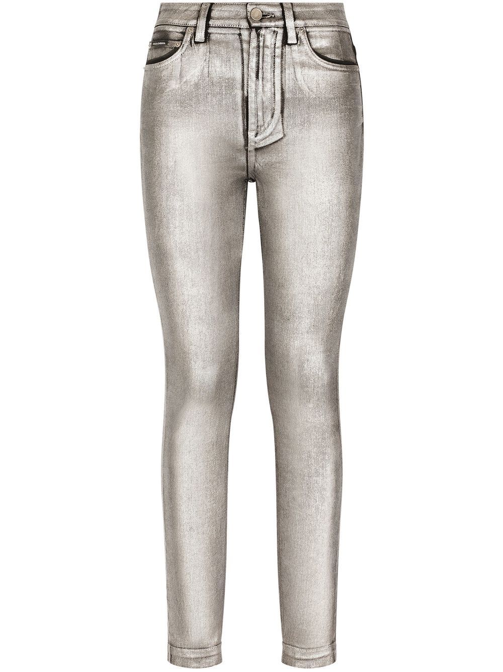 Audrey metallic-effect skinny jeans - Silver
