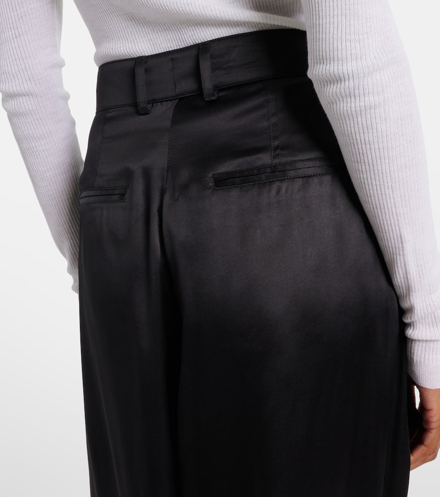 Chloé High-rise silk satin cargo pants