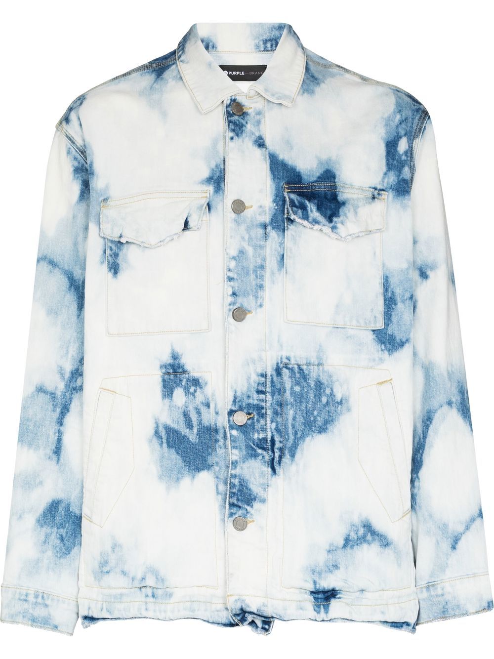 Bleached-finish denim jacket - Blue