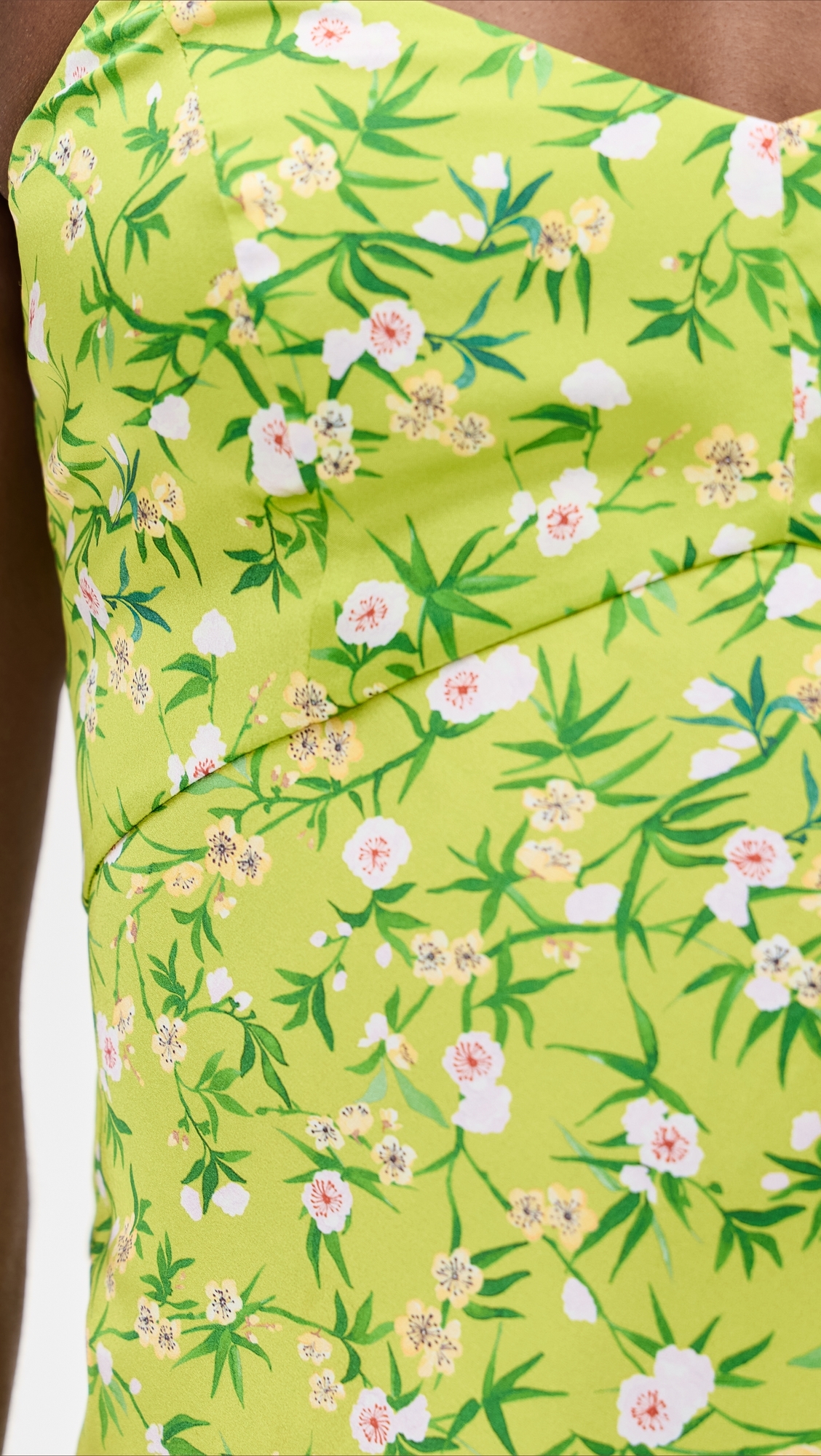 Mimi-B Dress Lime Springflowers