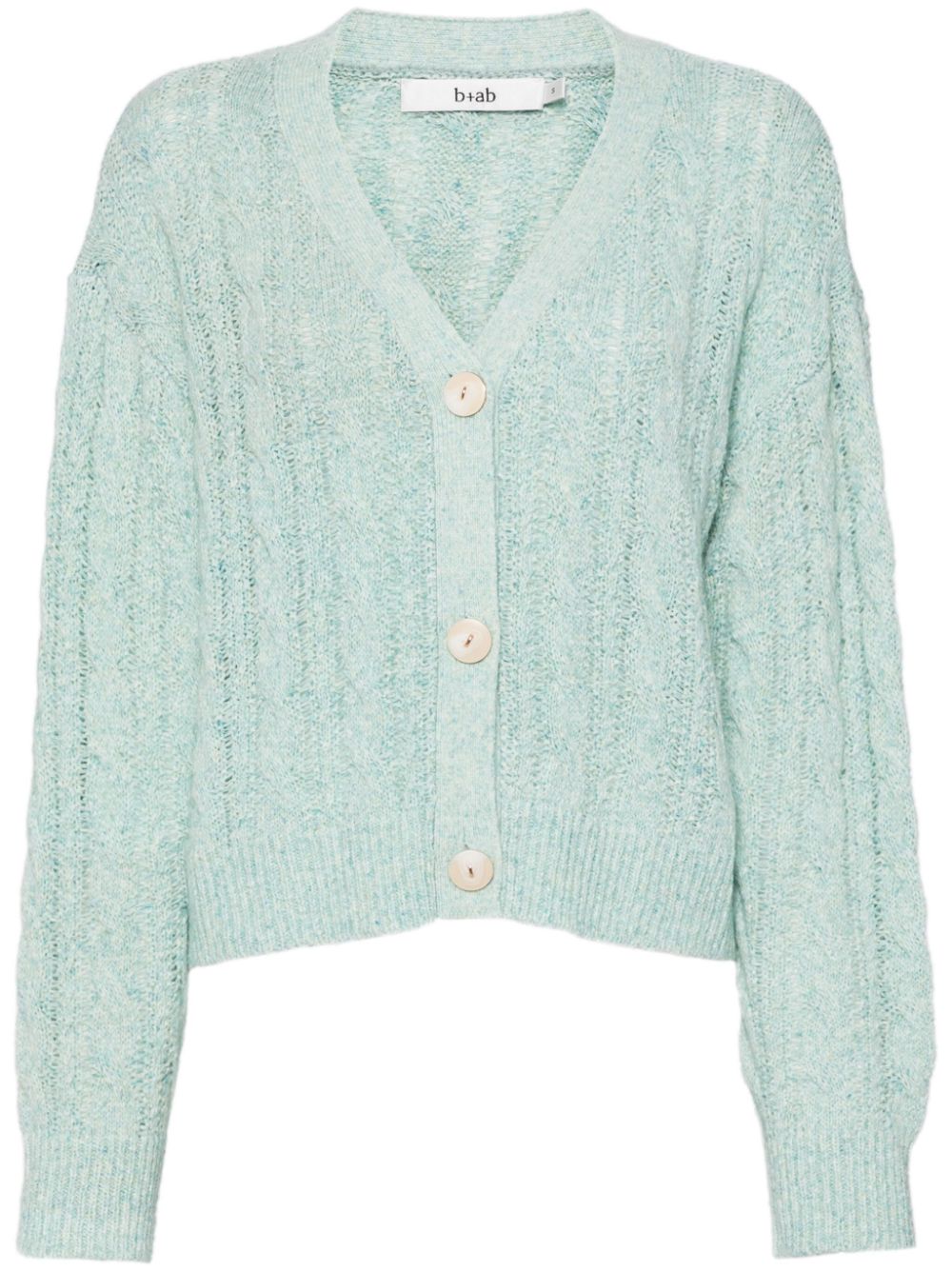 Cable knit cardigan - Blue