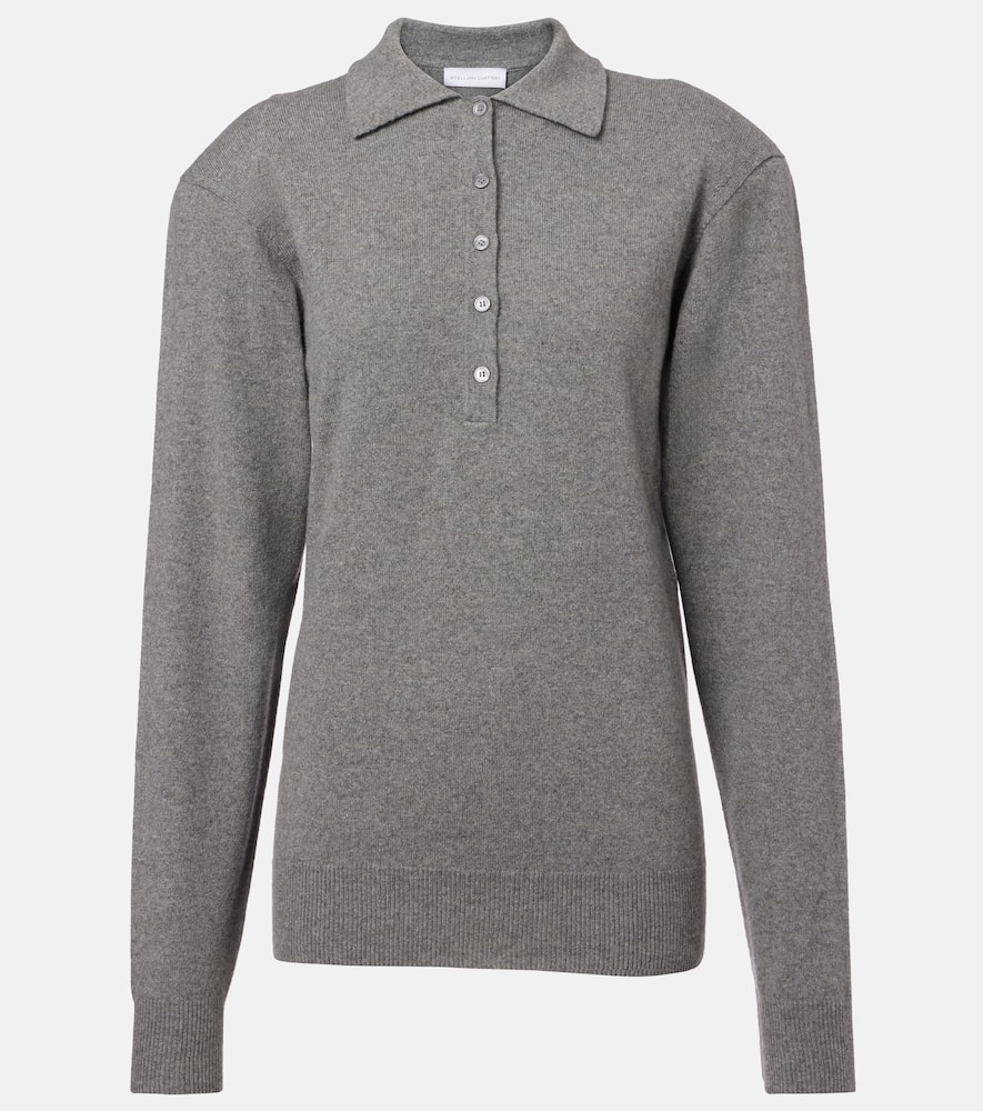 Cashmere and wool polo sweater