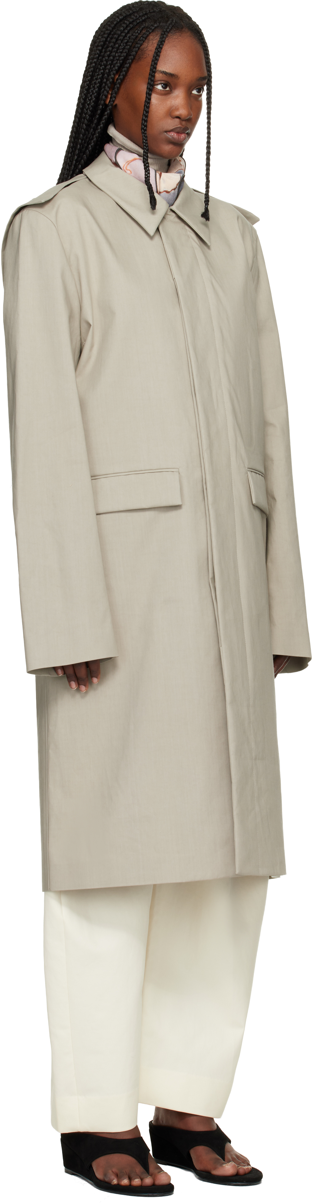 Green Cotton Bonded Coat
