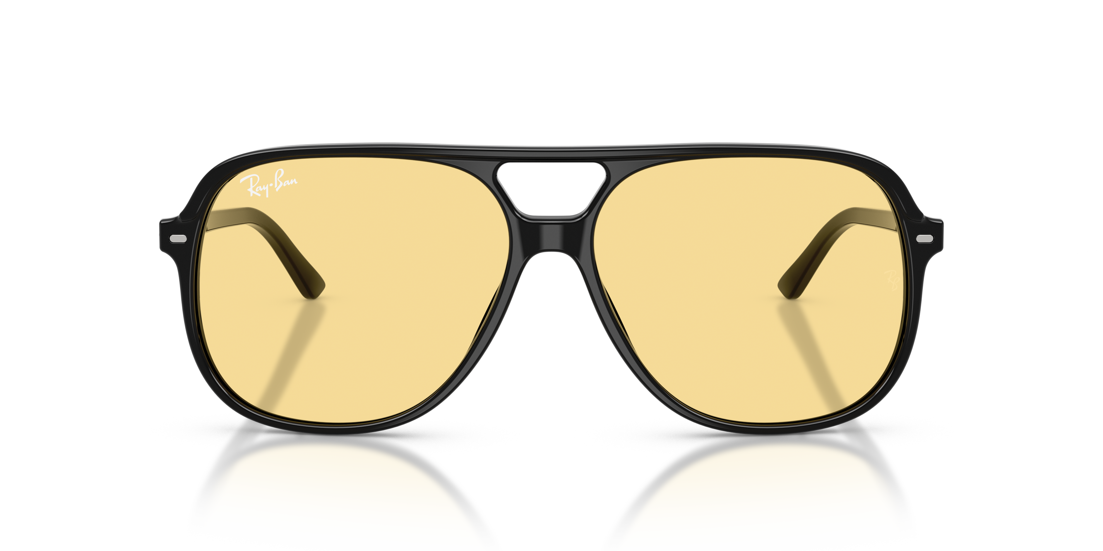 Ray - Ban Unisex Ray - Ban RB2198 BILL 901/R6 Sonnenbrillen Acetat Schwarz Gelb Quadratisch Norma