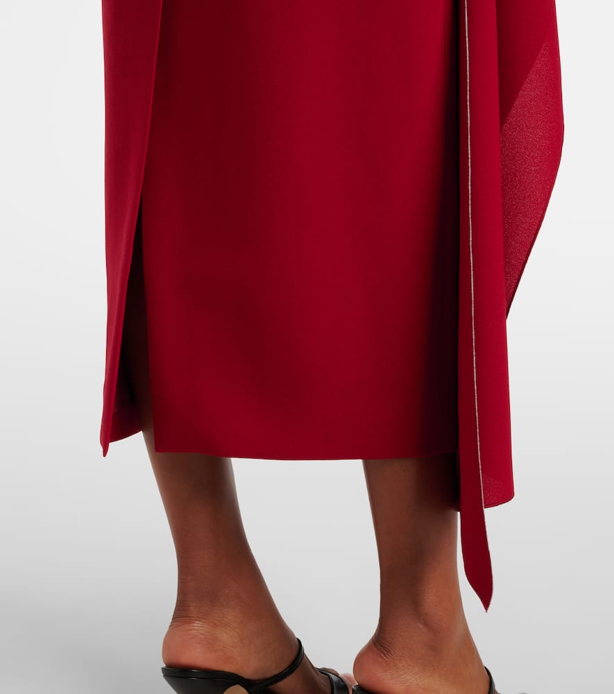 Elham draped crêpe midi dress
