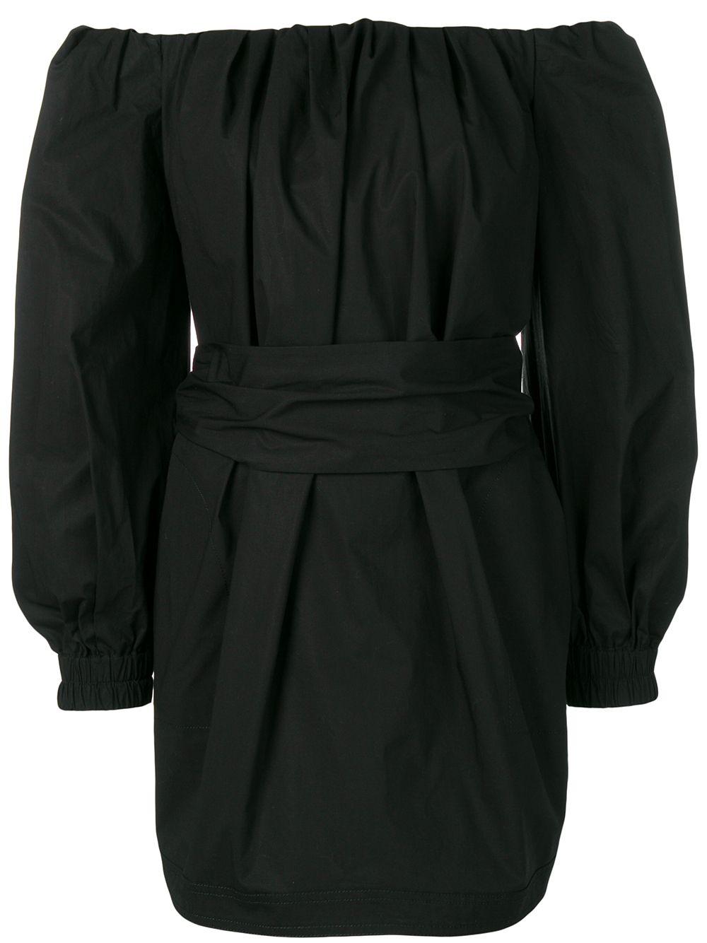 Off shoulder belted dress - Black