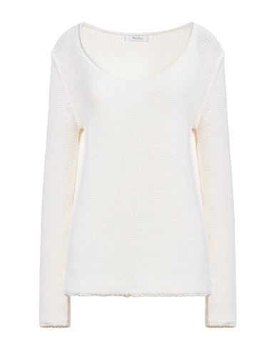Woman Sweater Cream Size M Linen, Cotton