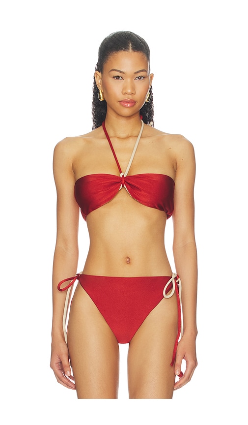 Nau Bikinis Rio Classic Halterneck Bikini Top in Brick. - XS also in S