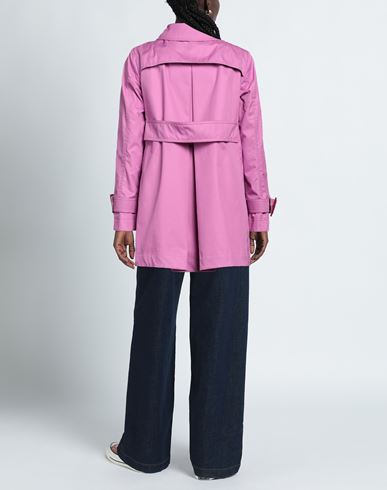 Woman Overcoat & Trench Coat Fuchsia Size 10 Cotton, Polyester