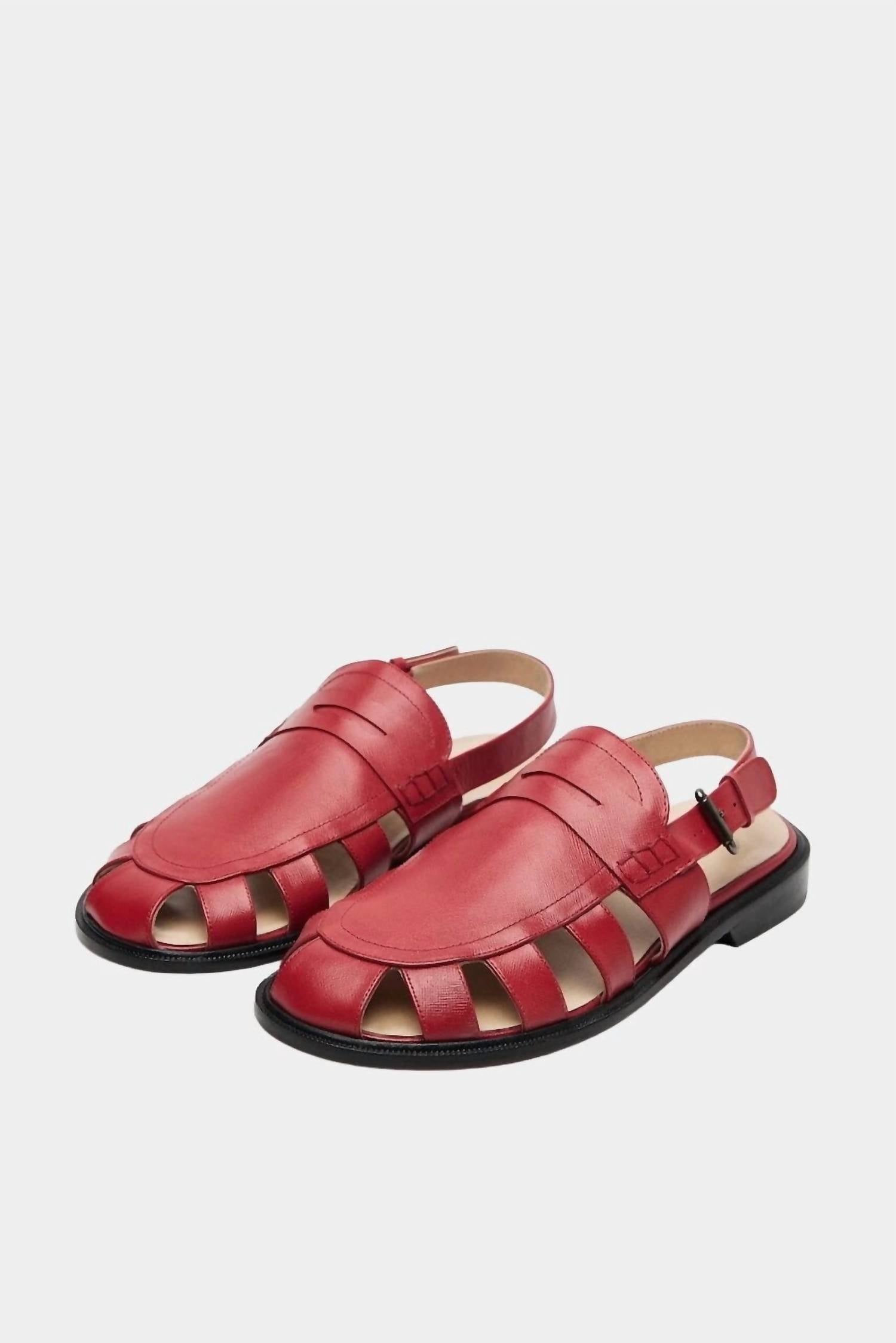 Women's Slingback Loafer In Red
