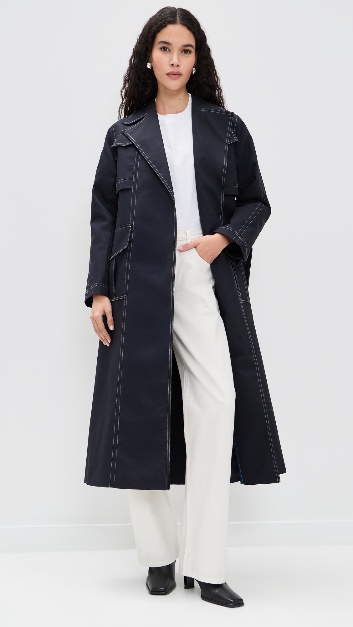 Elsa Trench Coat Navy