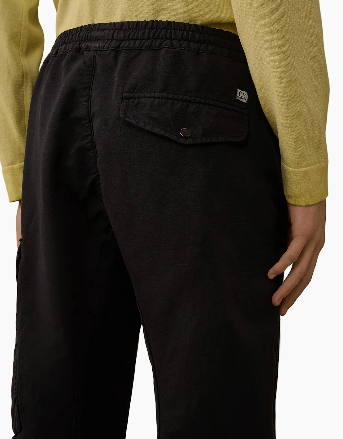 CP Company Men's Cotton/Linen Lens Cargo Pants - Navy