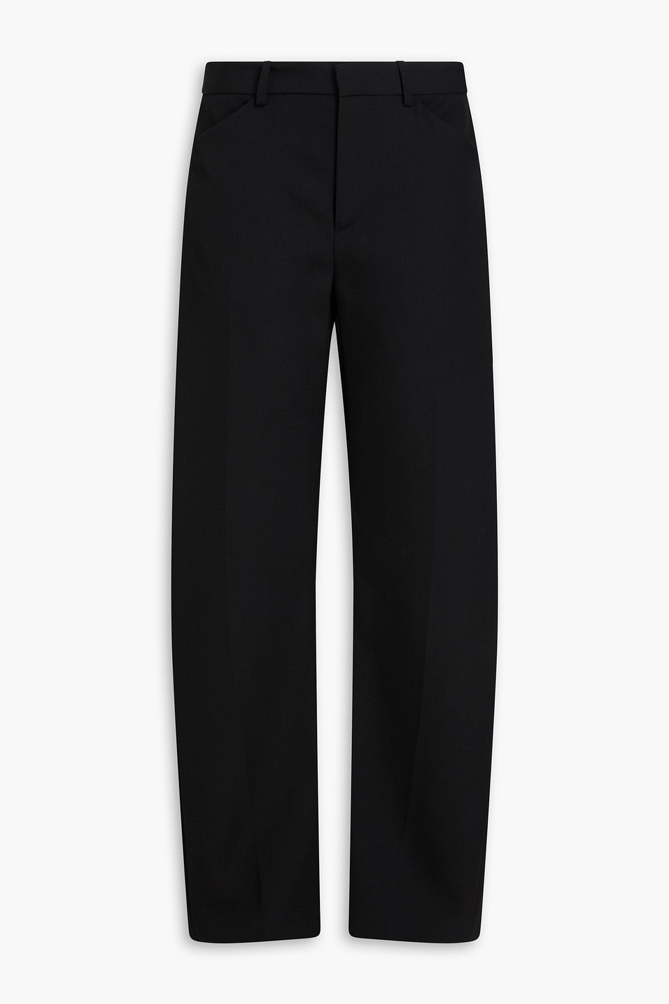 Wool-twill straight-leg pants - Black - US 2