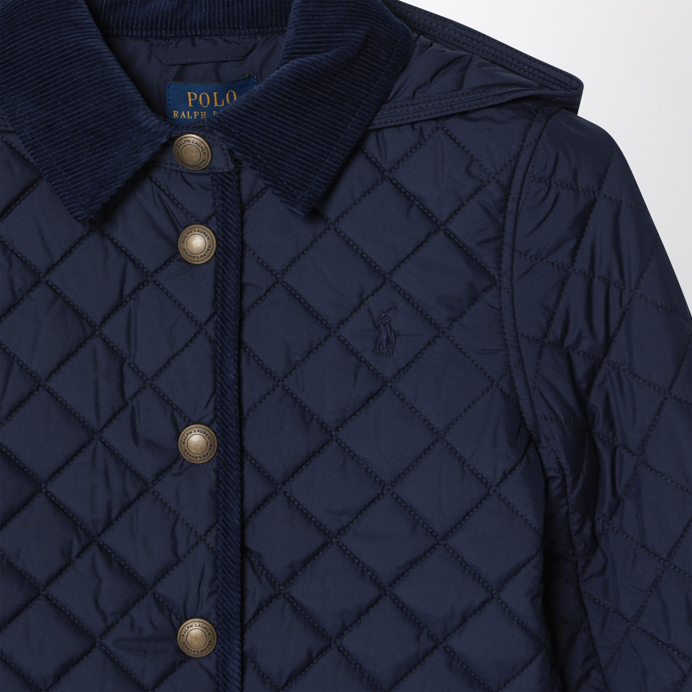 Navy quilted barn jacket