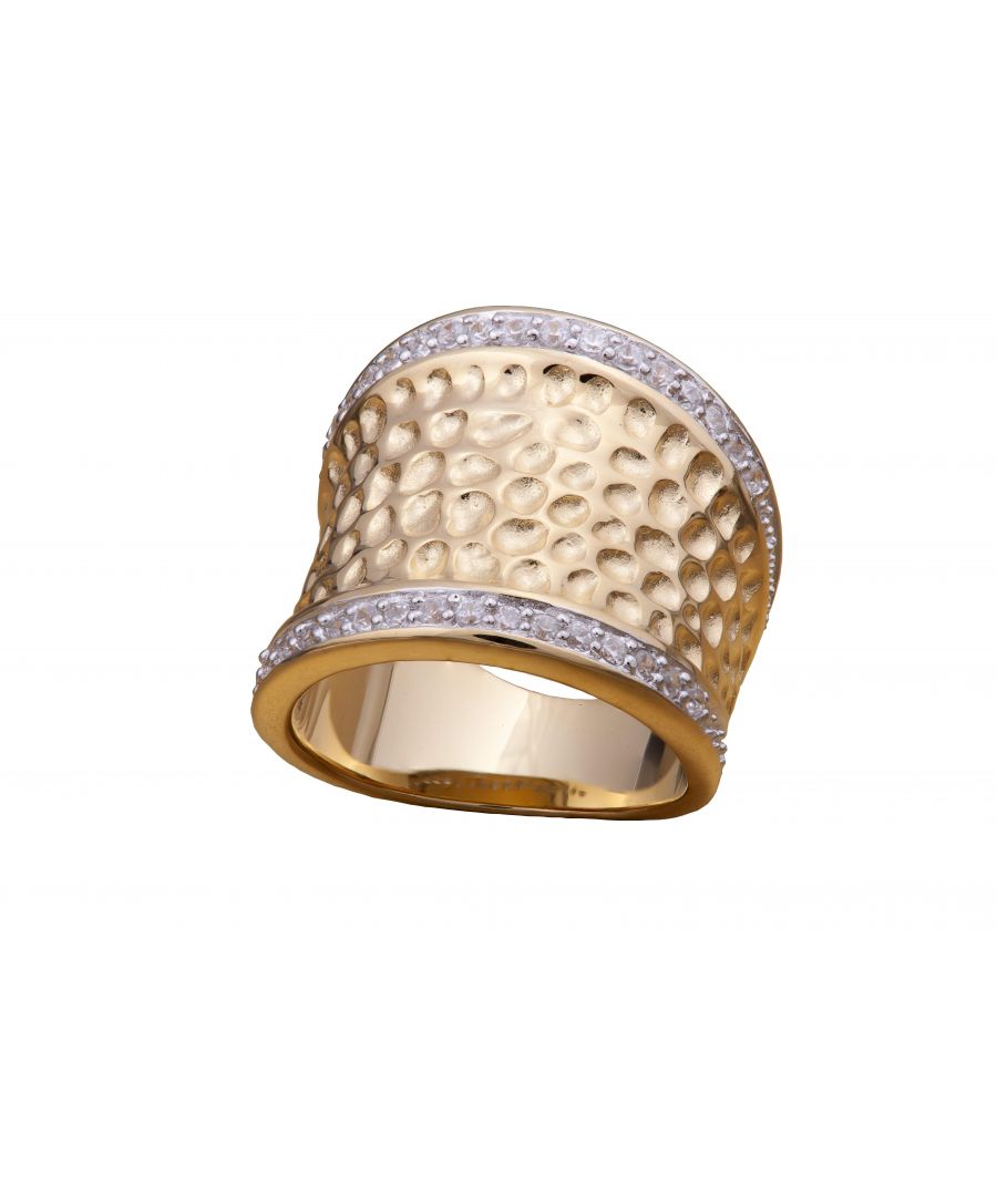 Orphelia WoMens 925 Sterling Silver Ring - Gold ZR-3600-GOLD