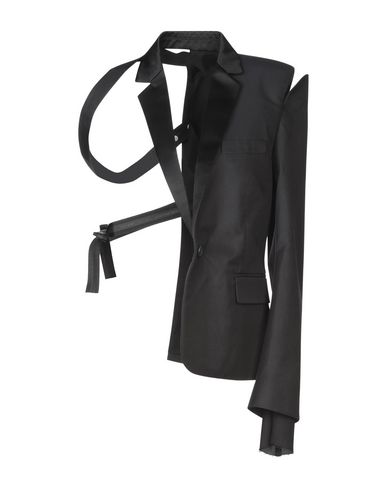 Ben Taverniti Unravel Project Woman Blazer Black Size 2 Silk, Cotton