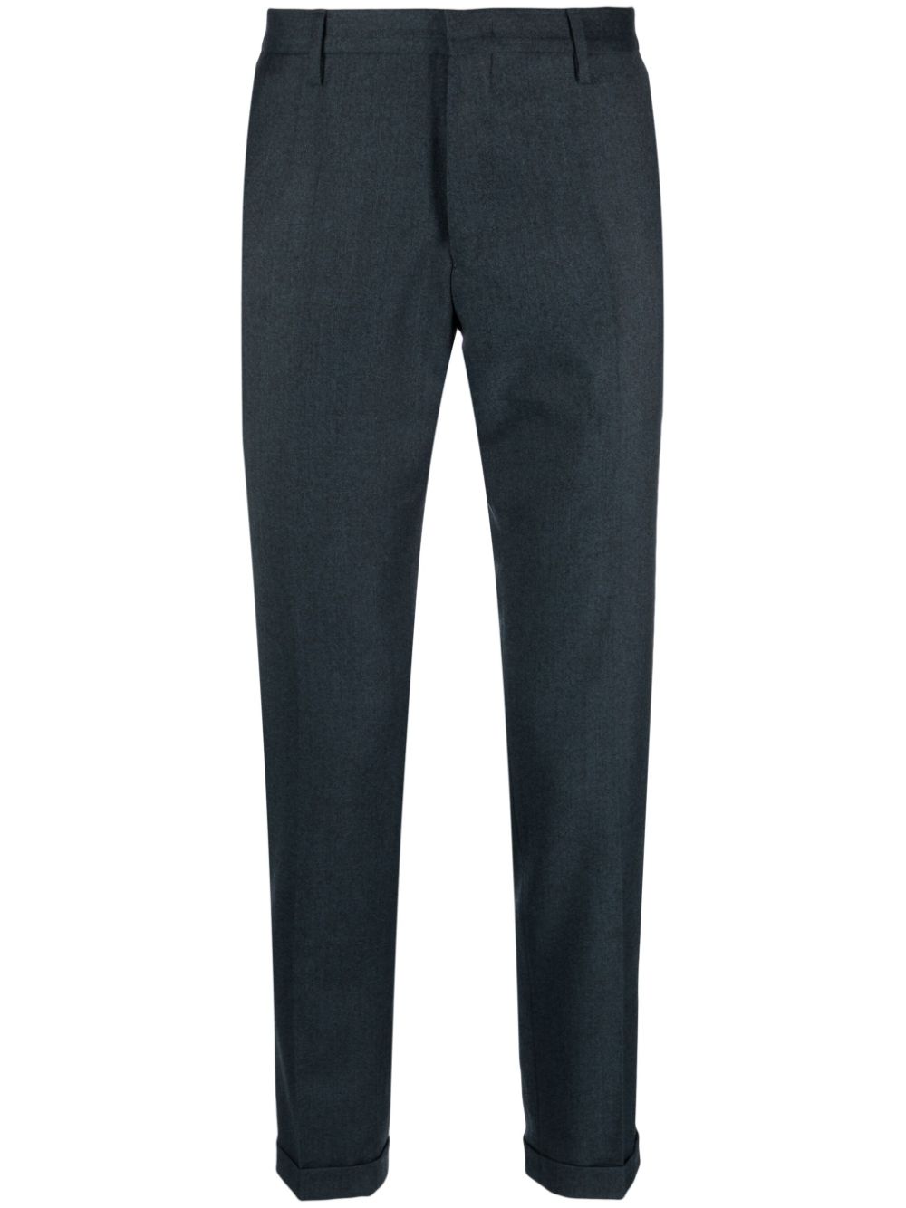 Tapered-leg wool chinos - Blue