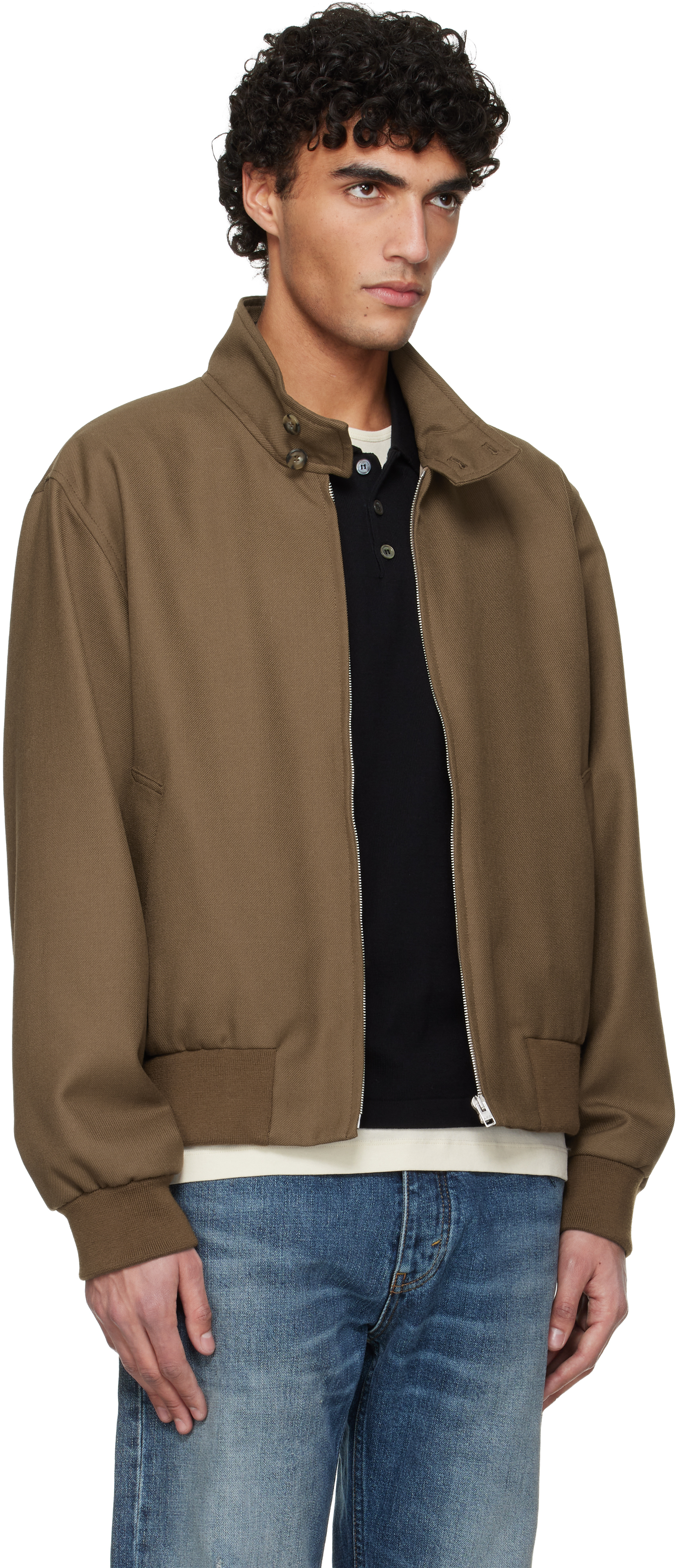 Khaki Zipped Jacket