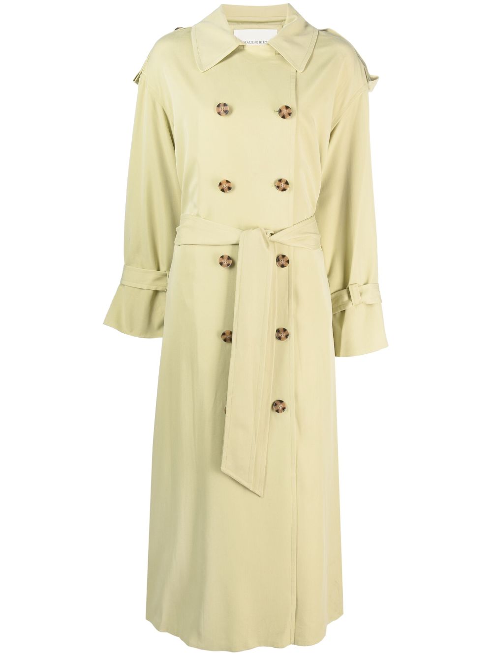 Double-breasted button-fastening coat - Green