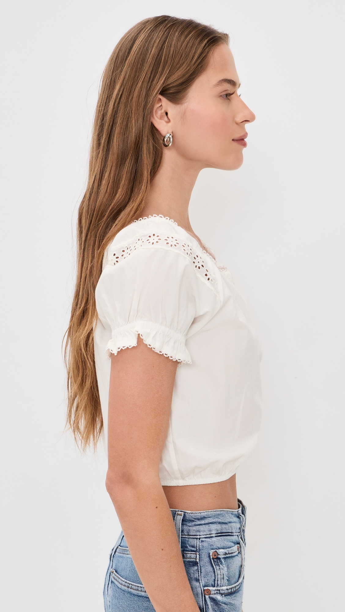 Pattie Puff Sleeve Blouse Vintage White