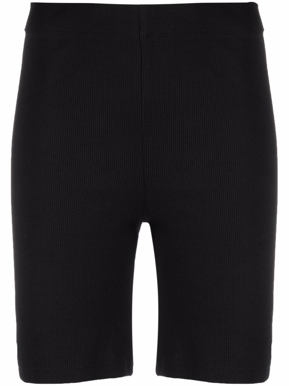 Logo-embroidered cycling shorts - Black