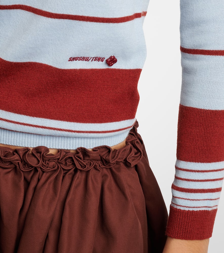 Striped polo sweater
