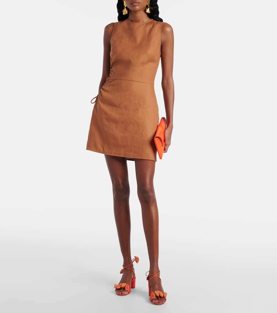 D'Orsay linen minidress