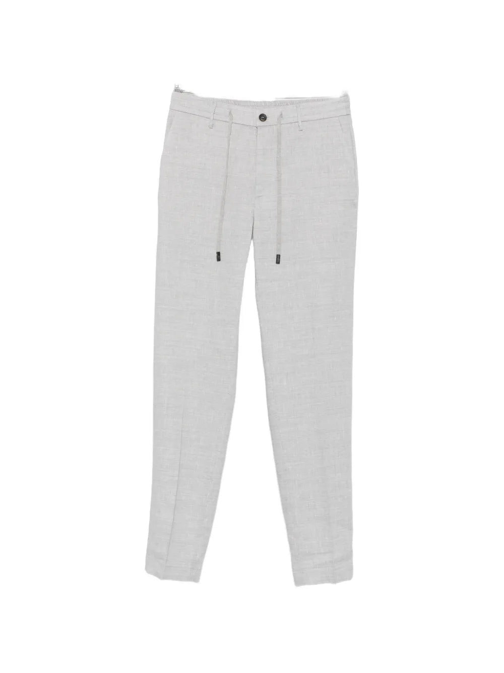 Drawstring-Waistband Tailored Trousers — grey